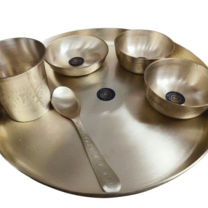 Kansa Thali Set With Luxury Hand Crafted Work