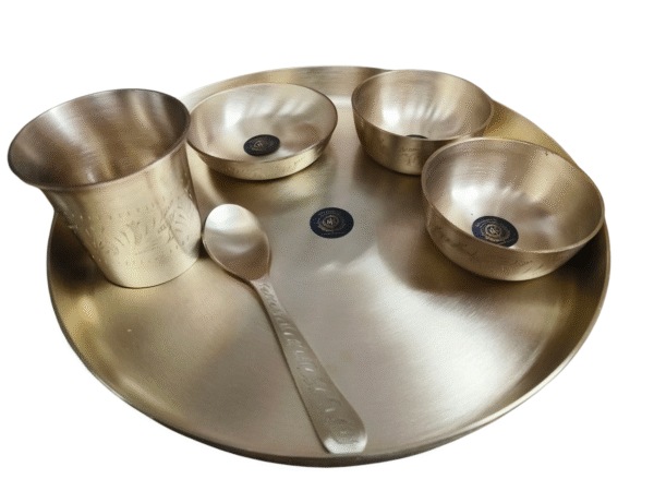 Kansa Thali Set With Luxury Hand Crafted Work
