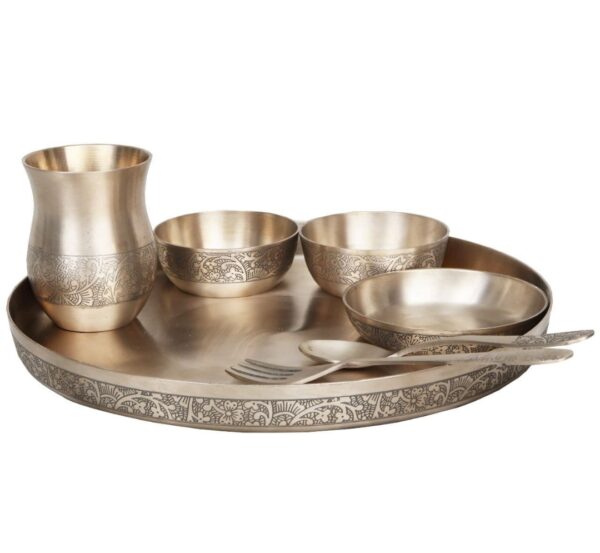 Kansa Etching Thali Set